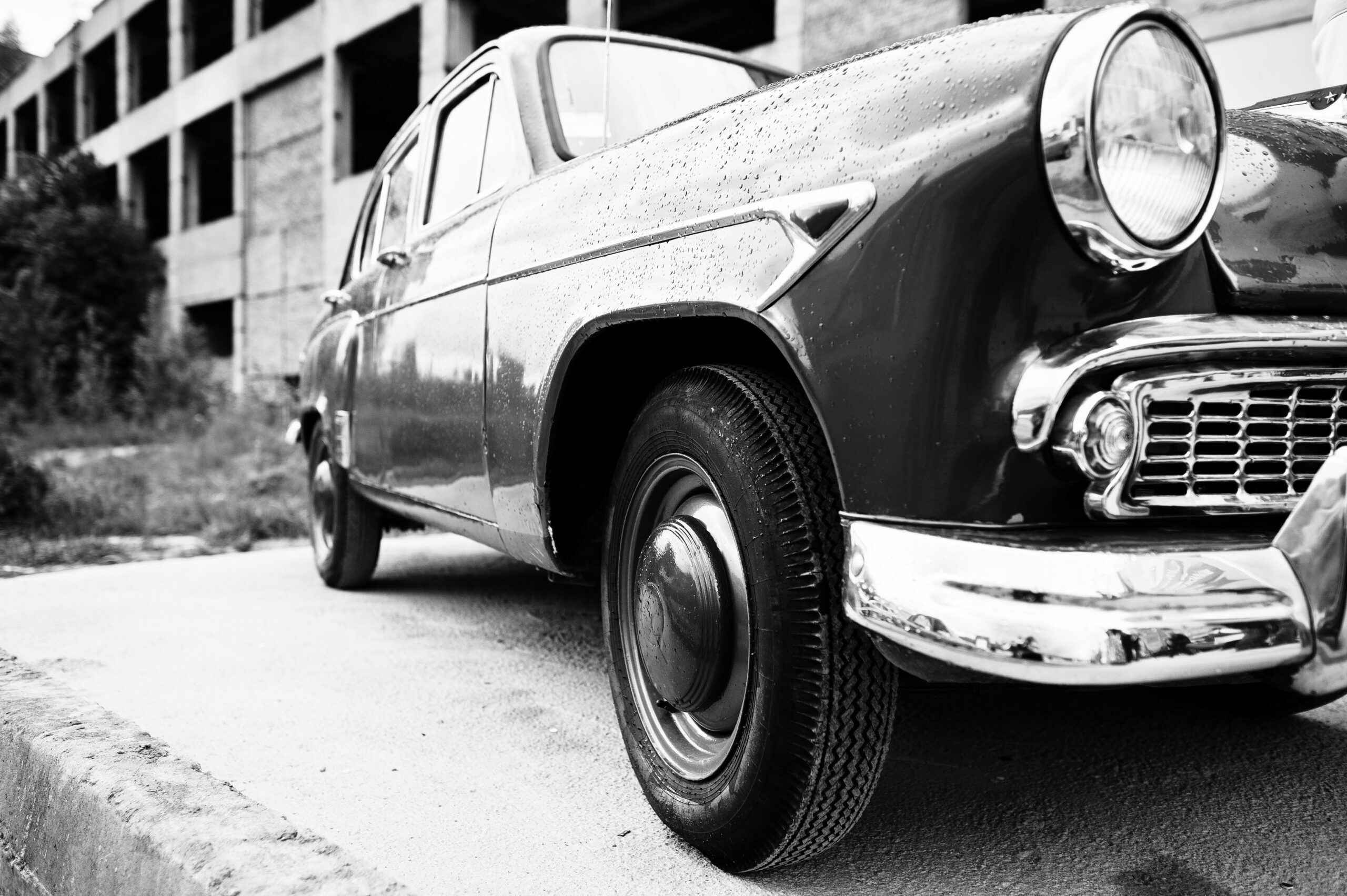 side of the old vintage retro car black and white 2023 11 27 05 32 25 utc scaled